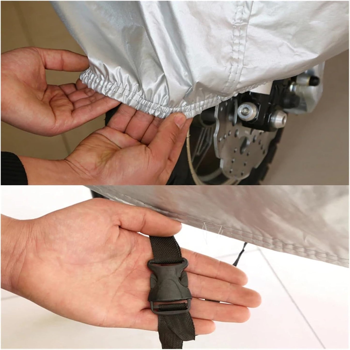 Motorhoes Waterdicht - zilver - Winddicht - Scheurvast - Voor De Meeste Motoren