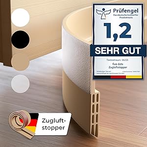 five dots Tochtstopper voor deuren van siliconen (zelfklevend) - houdt warmte in de kamer en stopt tocht onder de deur - tochtstopper voor deuren als bescherming tegen kou