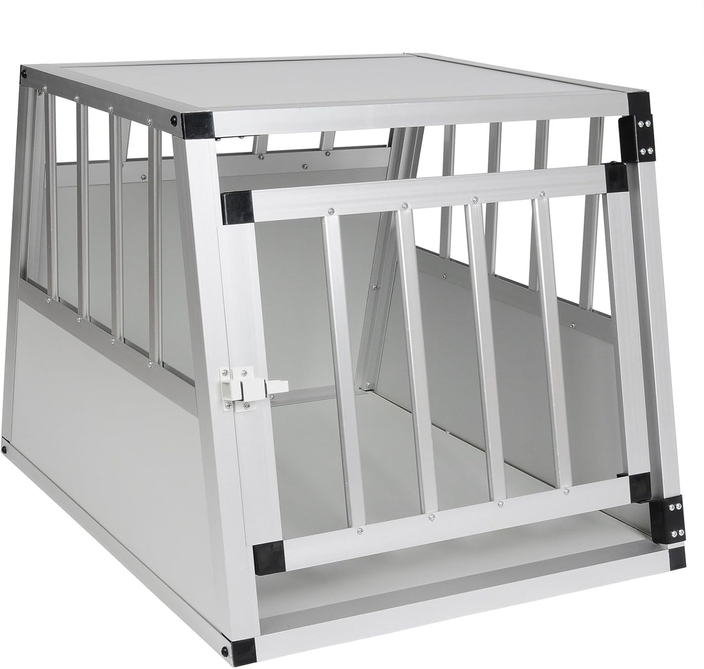 EUGAD Hondenbench Aluminium - 69 x 54 x 50 cm - Trapeziumvorm - Voor Auto en Thui