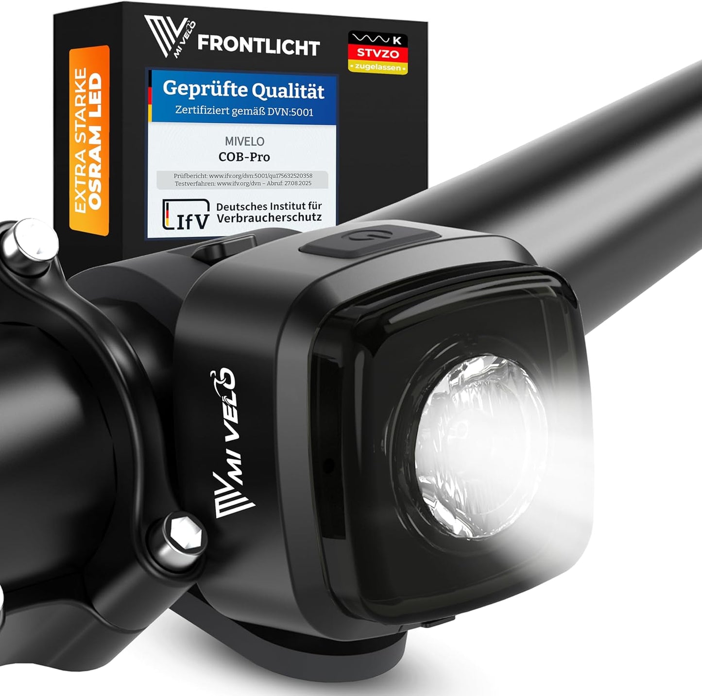 Mivelo Fietslampenset – LED Voor- & Achterlicht – USB Oplaadbaar – Waterdicht