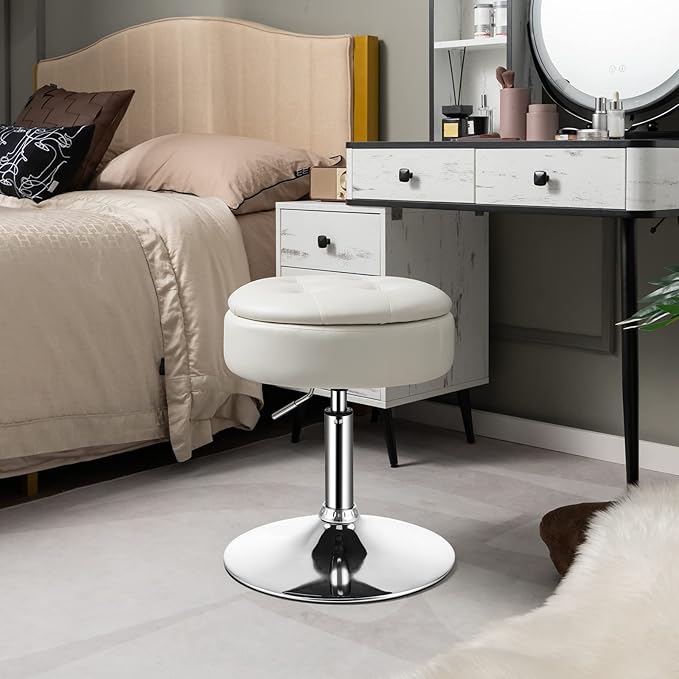 Coast make-up ontlasting met opslagruimte rond 360 ° roteerbare ontlasting gemaakt van PU leer zwart