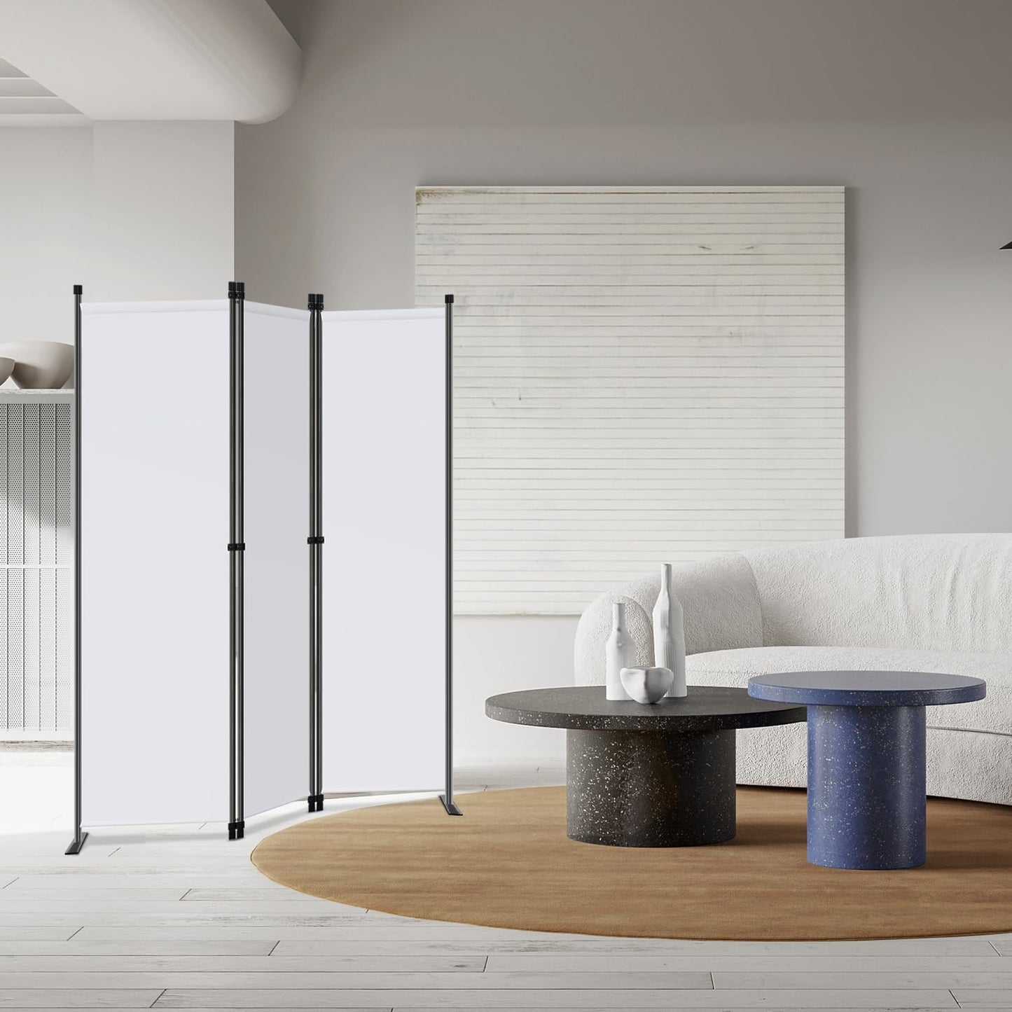Angel Living Kamerscherm - 3 Panelen - 168 x 165 cm - Wit