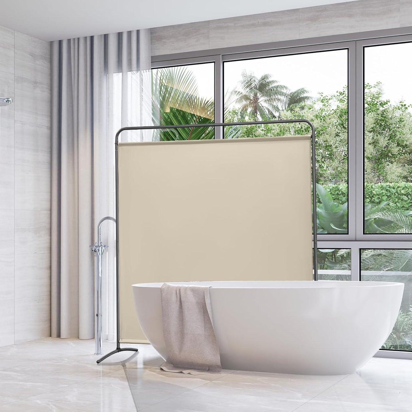 Angel Living Kamerschermen - 1-delig - Opvouwbaar - Beige - 162.5 x 177cm
