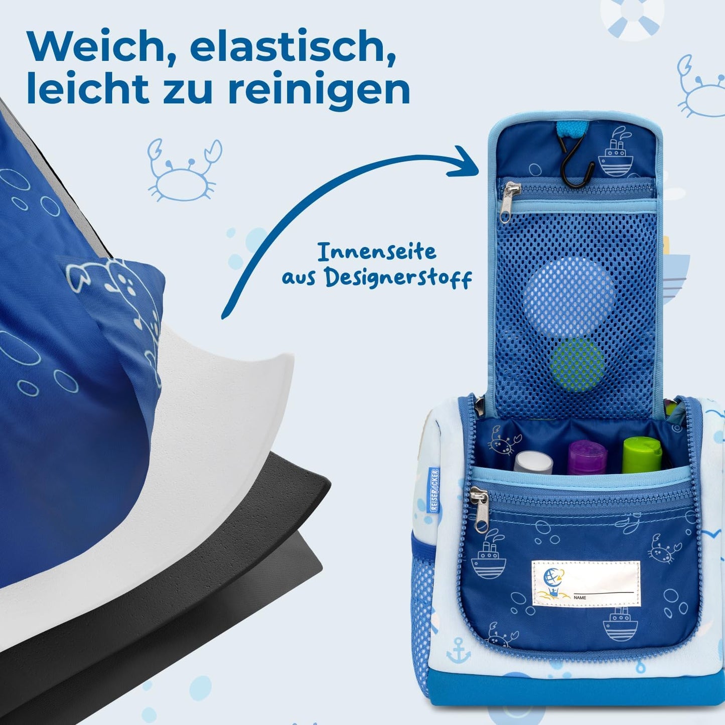 REISERACKER Toilettas voor Kinderen - blauw
