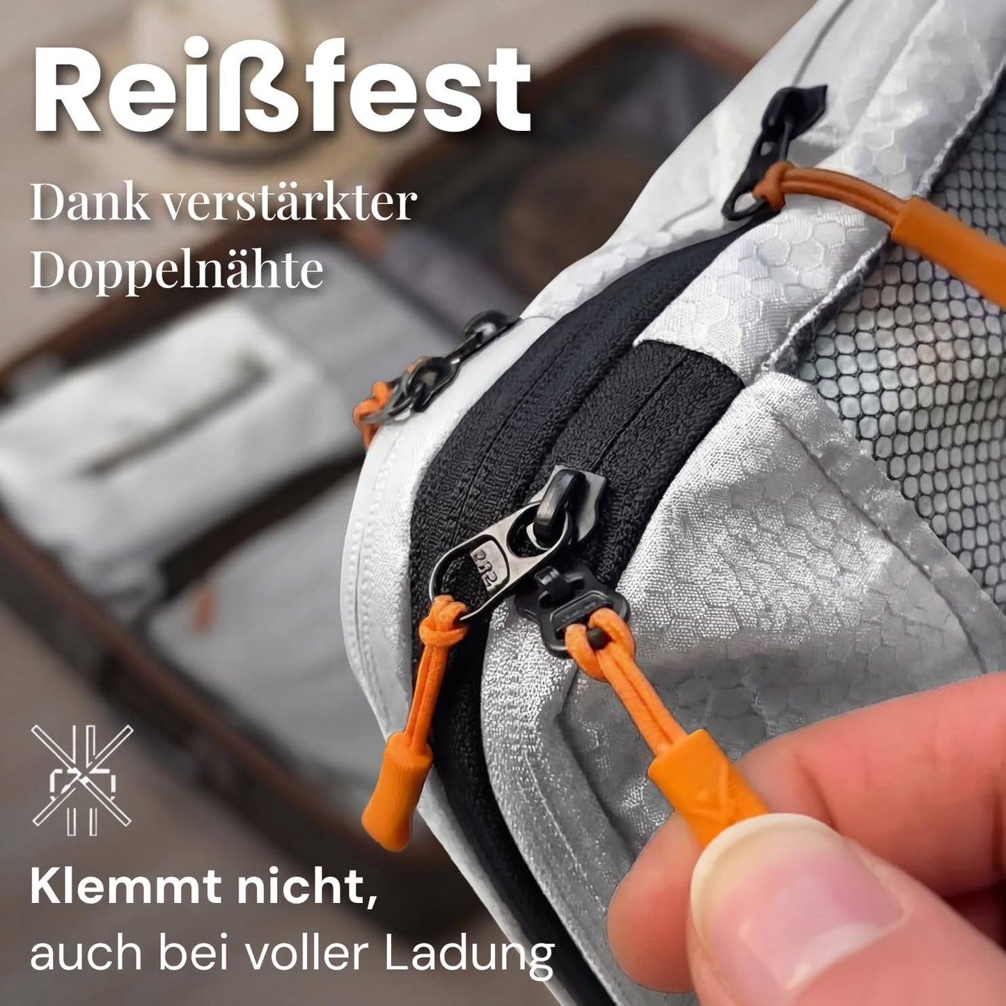 loonara Compressie Packing Cubes - 4-Delig - Grijs