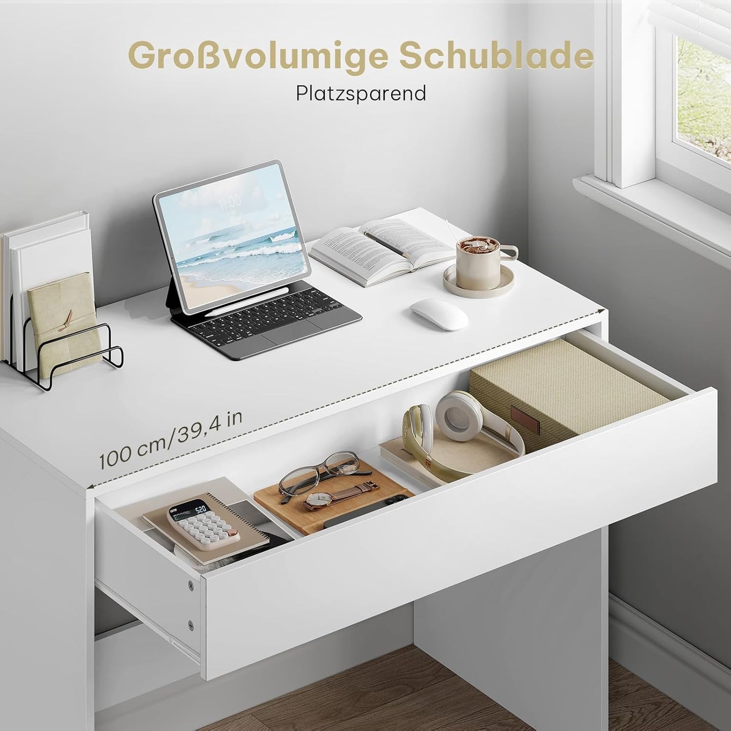 eSituro bureau - met lades - computerbureau - kantoorbureau - 100x50x75 cm