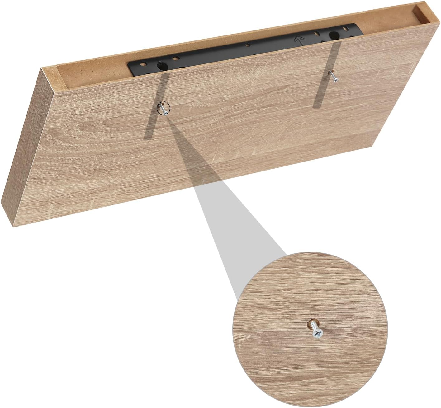 Eugad Wandplank 40 x 22,9 x 3,8 cm Eiken - Zwevende Houten Plank Retro Design