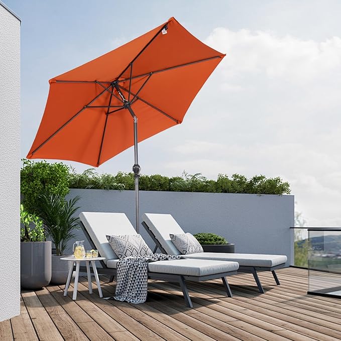Angel Living Parasol Ø250 cm - Kantelbaar - Terra