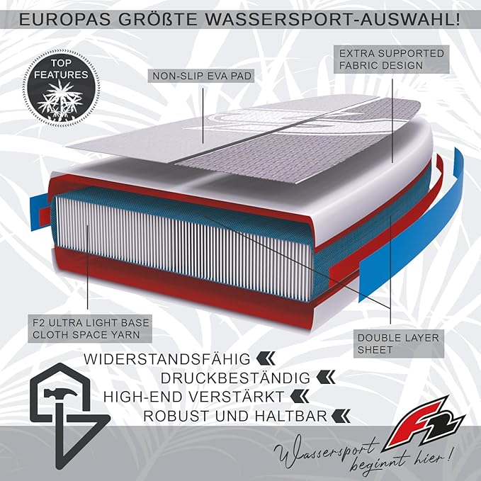 F2 Sector Red SUP Board Limited Edition 2024 – Opblaasbaar Allround Paddle Board met Kajakzitje – 372 cm