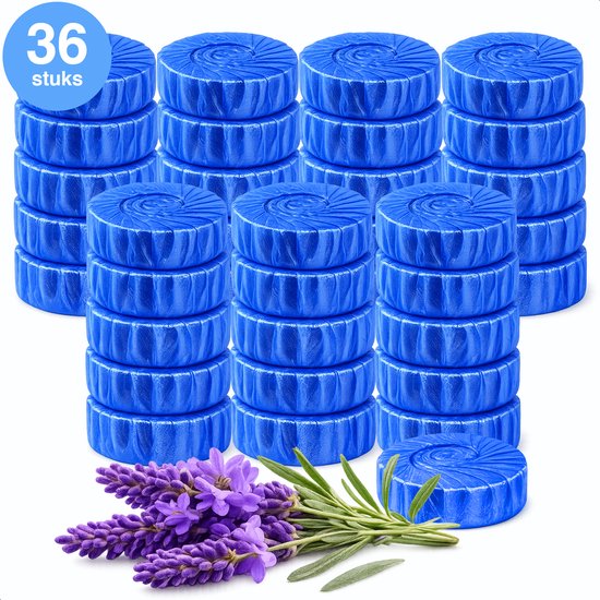 Toiletblokjes - 36 stuks - inbouwreservoir - Wc blokjes - Toiletblok - Wc blok - Fresh discs - Magnolia - Voordeelverpakking