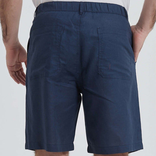 William de Faye Linnen Chino Shorts – Navy Blauw Maat XL