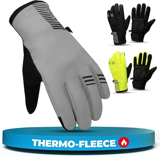 MIVELO Winter Handschoenen - Winddicht - Waterdicht - Touchscreen - 3M Isolatie - Antislip - Grijs
