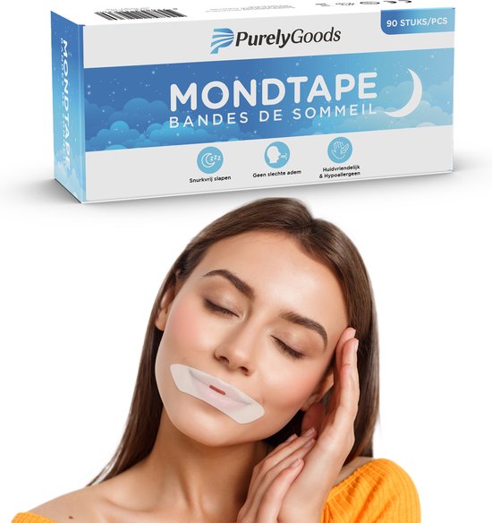 PurelyGoods® Mondtape – 90 stuks - Anti Snurk - Mond Tape – Mouth Tape - Myotape – Mondpleisters