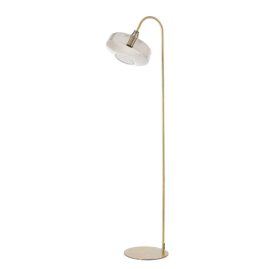 Light & Living Vloerlamp Solna - Antiek Brons met Smoke Glas - 45 x 29,5 x 160 cm