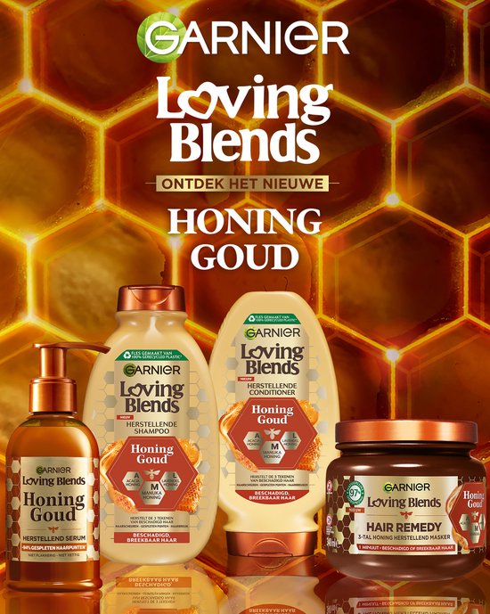 Garnier Loving Blends - Shampoo - Honing Goud - Haarverzorging voor beschadigd of Breekbaar Haar - 300 ml