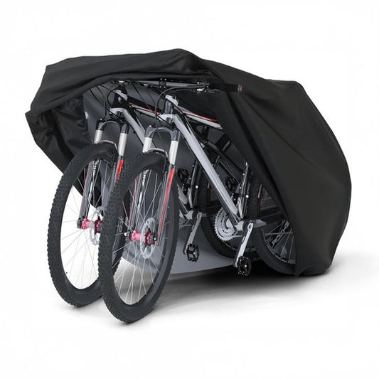 Fietshoes voor 1 tot 2 fietsen - 100% waterdicht - Fiets - Beschermhoes - Fietshoezen - Regenhoes - Cover - Zwart - Extra sterk - Luft
