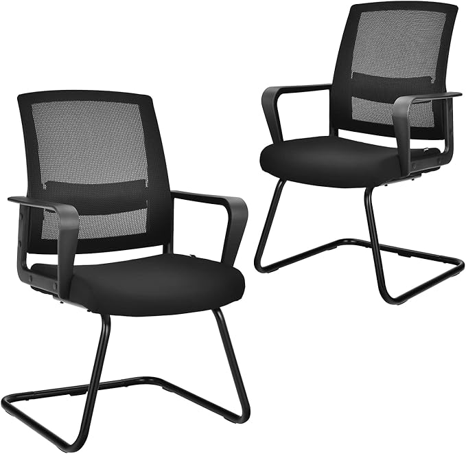 Coast 2 Set Network Bureau Chair met rugleuning tot 136 kg veerkrachtig 60 x 54,5 x 94 cm zwart