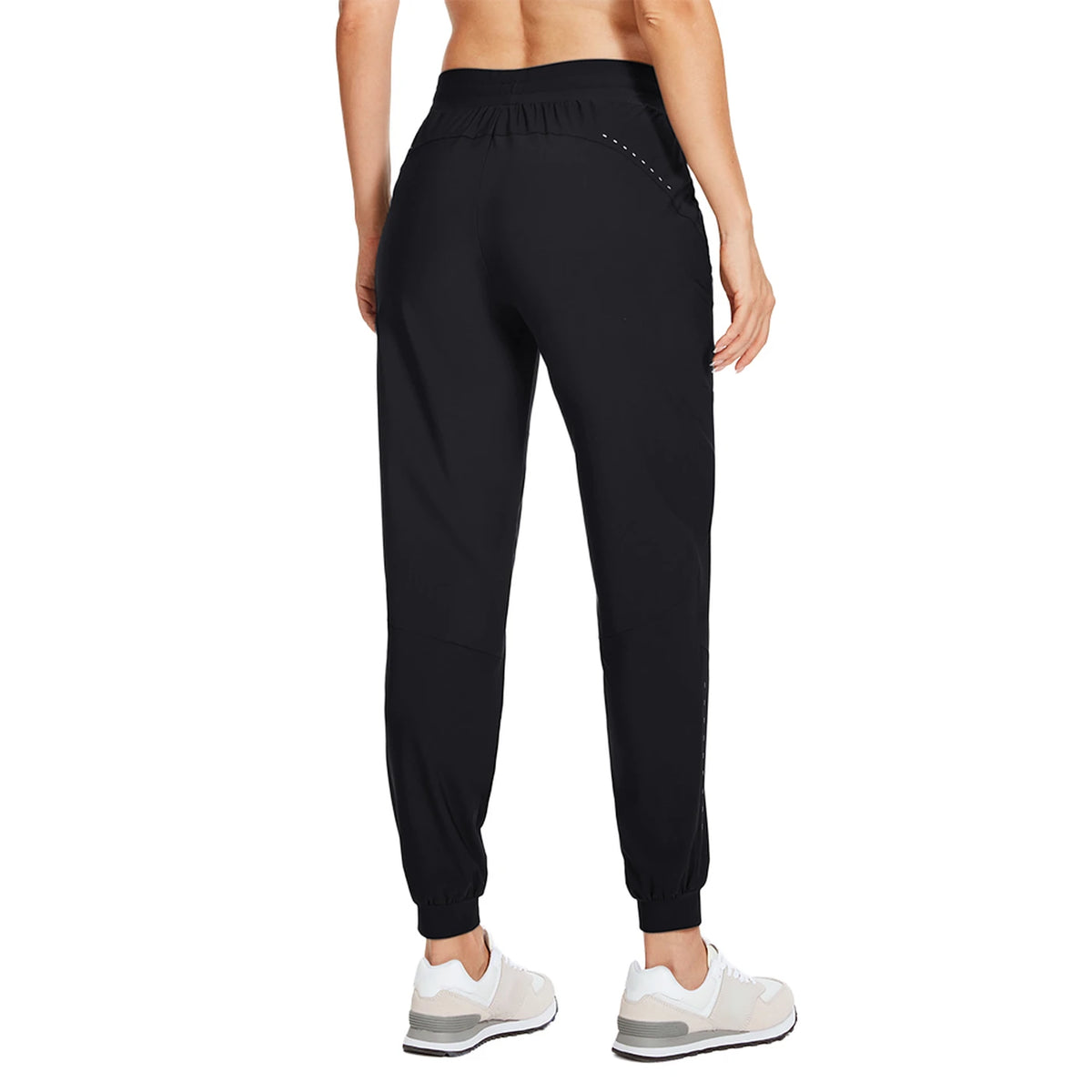 Willit Dames Joggingbroek - Lichtgewicht en Sneldrogend - Met Ritszakken - M - Zwart