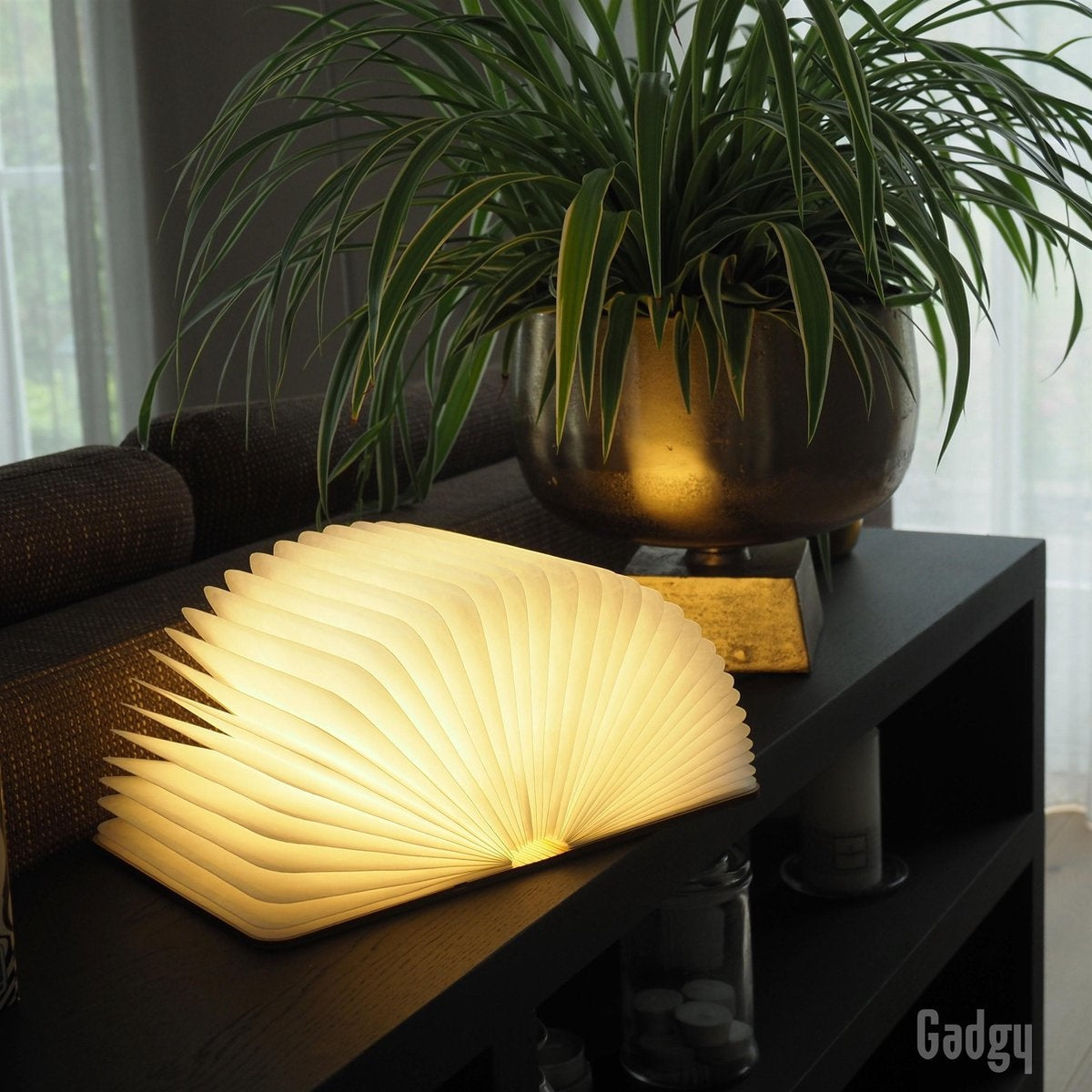 Gadgy Boeklamp – Tafellamp slaapkamer – Sfeerverlichting binnen - Groot: 21.5 x 17cm - Oplaadbaar
