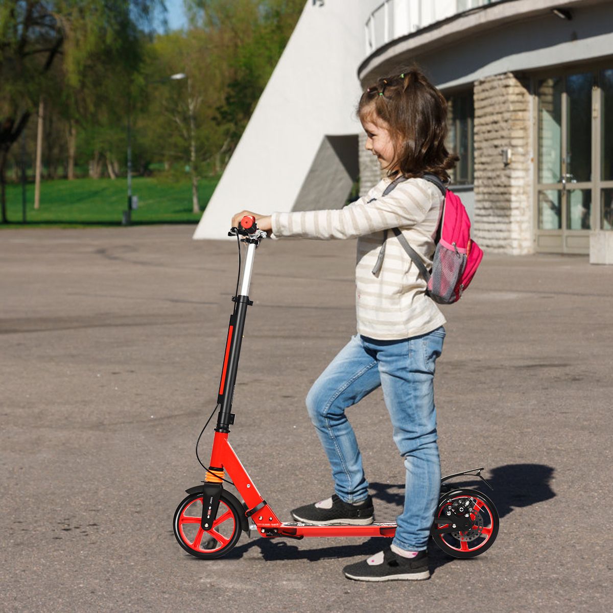 Coast Opvouwbare Kinderstep - verstelbaar stuur - met remmen - aluminiumlegering - zilver