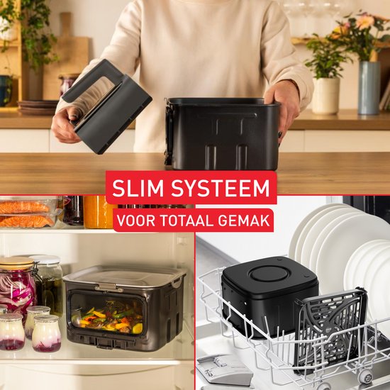 Tefal Easy Fry Silence XXL EY846H - Stille Airfryer XXL 7L - 1700W - 43 dB - 10 Programma's - 55% Sneller - Voor 8 Personen