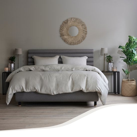 Home by TEMPUR - Dekbedovertrek - 200 x 200 cm - Nature & Bamboevezels - Strijkvrij & Drogerbestendig - Zijdezacht comfort en natuurlijke temperatuurregulatie