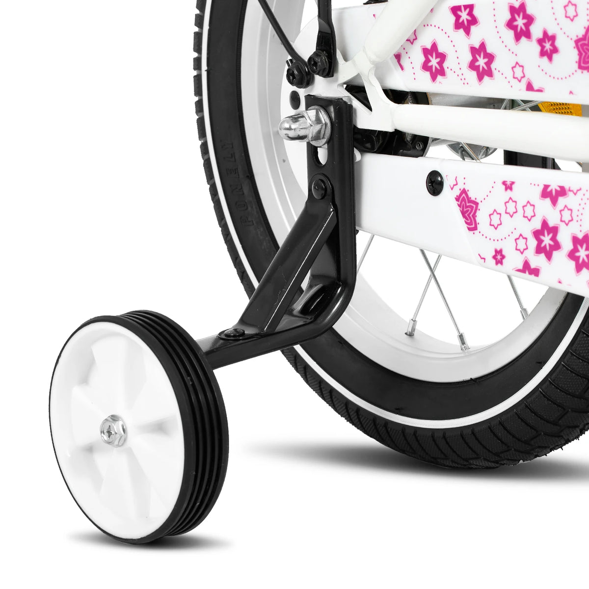 Hiland Starry Kinderfiets 12 inch - Roze - met Zijwieltjes, 2-7 jaar