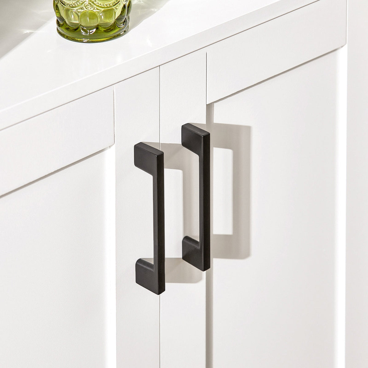 SoBuy Keukenkast – Met Deuren & Open Compartiment – max. 60 kg – 60 x 40 x 120 cm – Wit