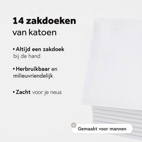 Luft Zakdoeken heren - 14 stuks - 40x40cm - Katoenen - Boeren zakdoek - Voor volwassenen