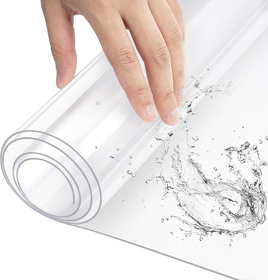 WOLTU Transparante tafelbeschermfolie - PVC tafelkleed - 2 mm dik - 100 x 180 cm rechthoek - waterdicht