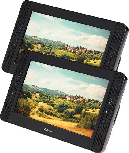 Denver Draagbare DVD Speler Auto - 10 inch - 2 schermen - Incl. Hoofdsteunhouder - USB - MTW1098