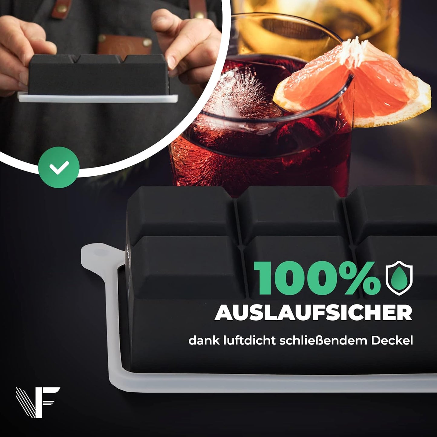 Grote ijsklontjesvorm 2-pack - XXL ijsblokjes Platinasiliconen voor ultiem genot - grote ijsblokjesvorm voor cocktails