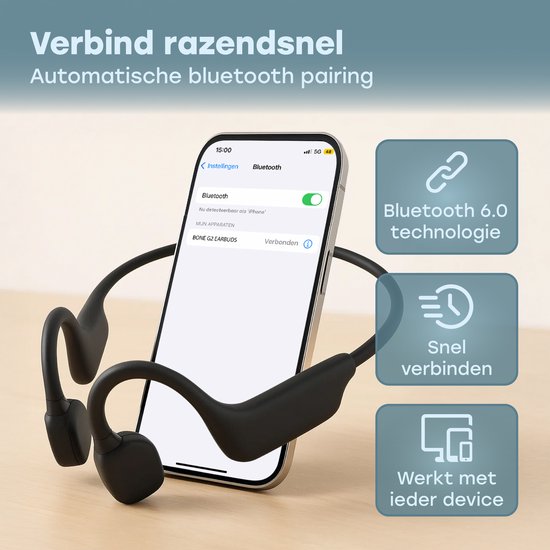 Audyn Bone G2 - Sport Oordopjes - Bone Conduction Hoofdtelefoon - Bluetooth - Open Oor Oordopjes - Draadloos - Waterbestendig - 8GB MP3