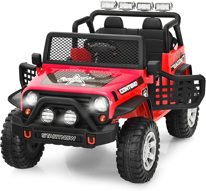 Coast Elektrische Kinderauto 12V – met Afstandsbediening, Muziek en USB 114,5 x 72 x 74 cm – Rood