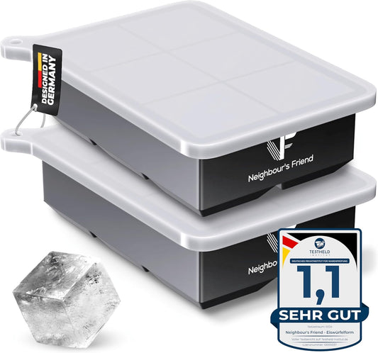 Grote ijsklontjesvorm 2-pack - XXL ijsblokjes Platinasiliconen voor ultiem genot - grote ijsblokjesvorm voor cocktails