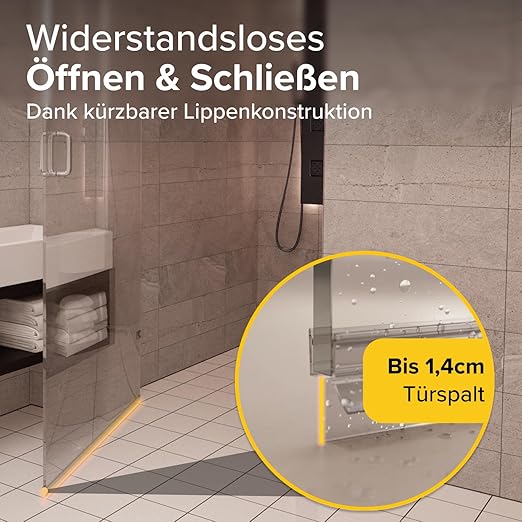 Five Dots Doucheafdichting – 6 mm – Waterkering voor Douchedeur – Transparant