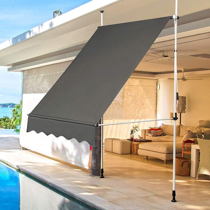 Coast Luifel Telescopisch - 350 x 125 x 200 - 300 cm - Grijs