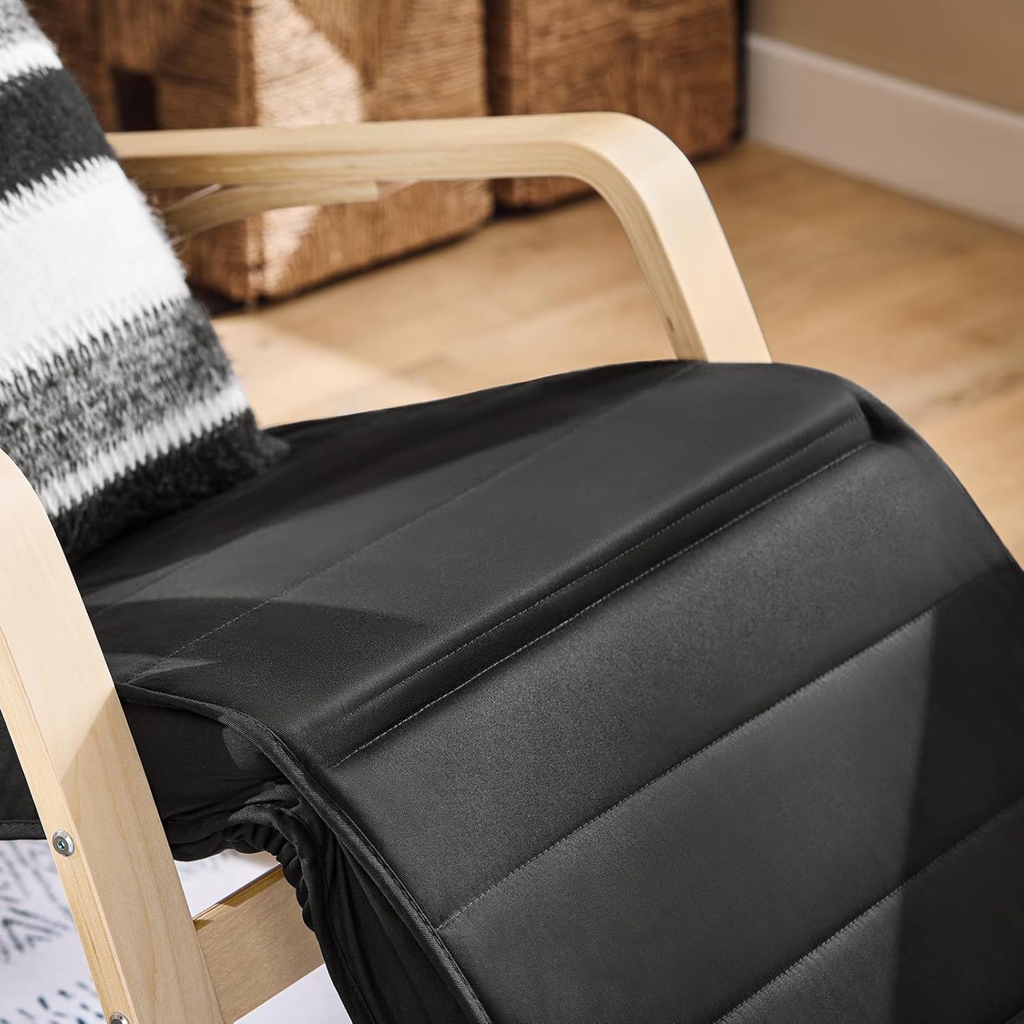SoBuy Ligstoel - Comfortabel - Max. 150 kg - 78 x 56 x 90 cm - Zwart