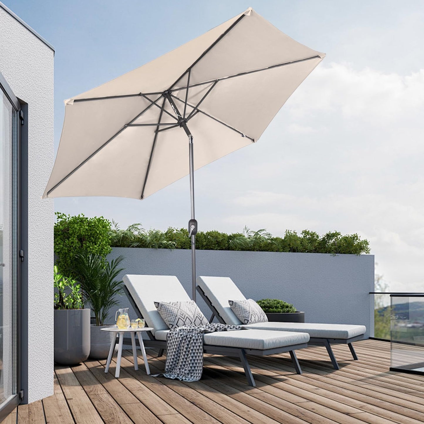 Angel Living Parasol - Ø300 cm - Kantelbaar - Créme