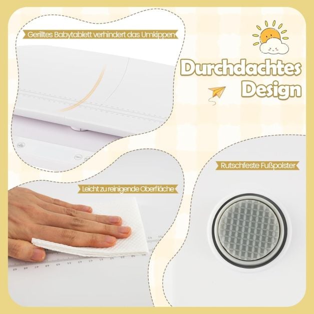 Coast Digitale Babyweegschaal Wit – Kinderweegschaal met Afneembare Meetbak en LED Display – 61 x 33 x 8 cm