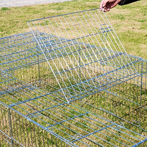 EUGAD Recinto Libero Konijnenren – Gegalvaniseerd Metaal – 180 x 120 x 60 cm