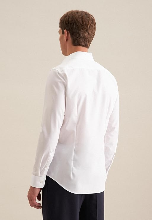 Seidensticker Herren Business-Hemd - Shaped Fit - Bügelfrei - Kent-Kragen - Langarm - 100% Baumwolle - Maat M