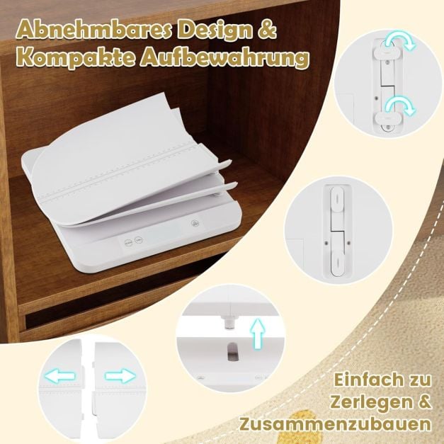 Coast Digitale Babyweegschaal Wit – Kinderweegschaal met Afneembare Meetbak en LED Display – 61 x 33 x 8 cm