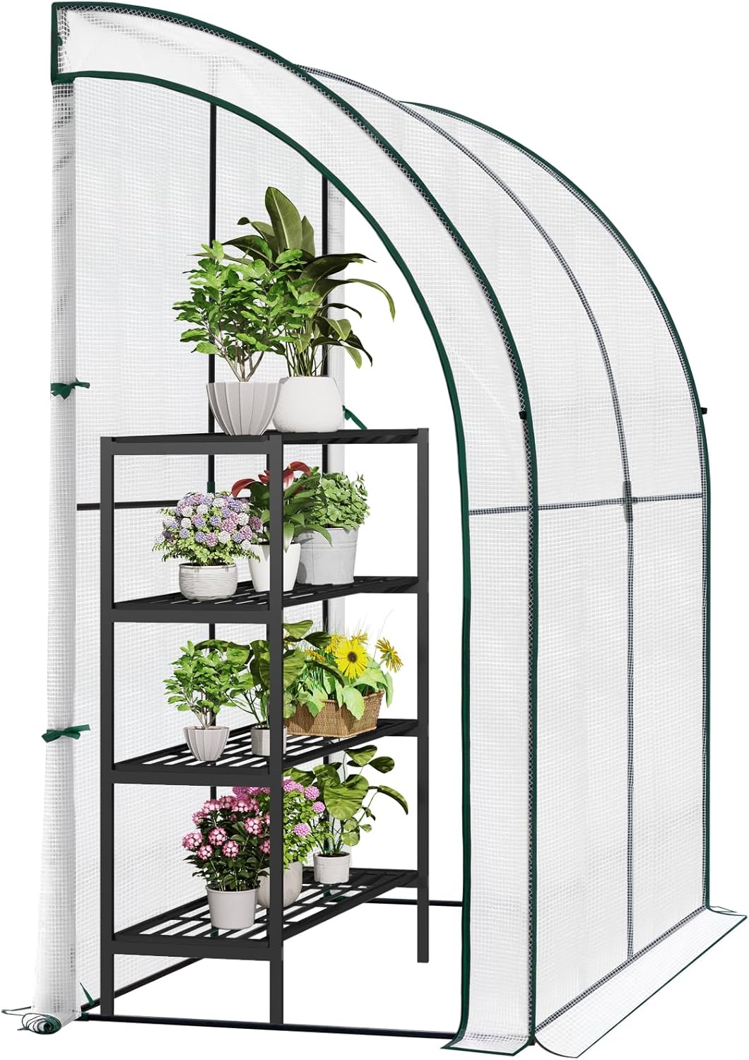 Woltu Broeikas voor Tuin - Halfrond - 200 x 100 x 210 cm - Wit