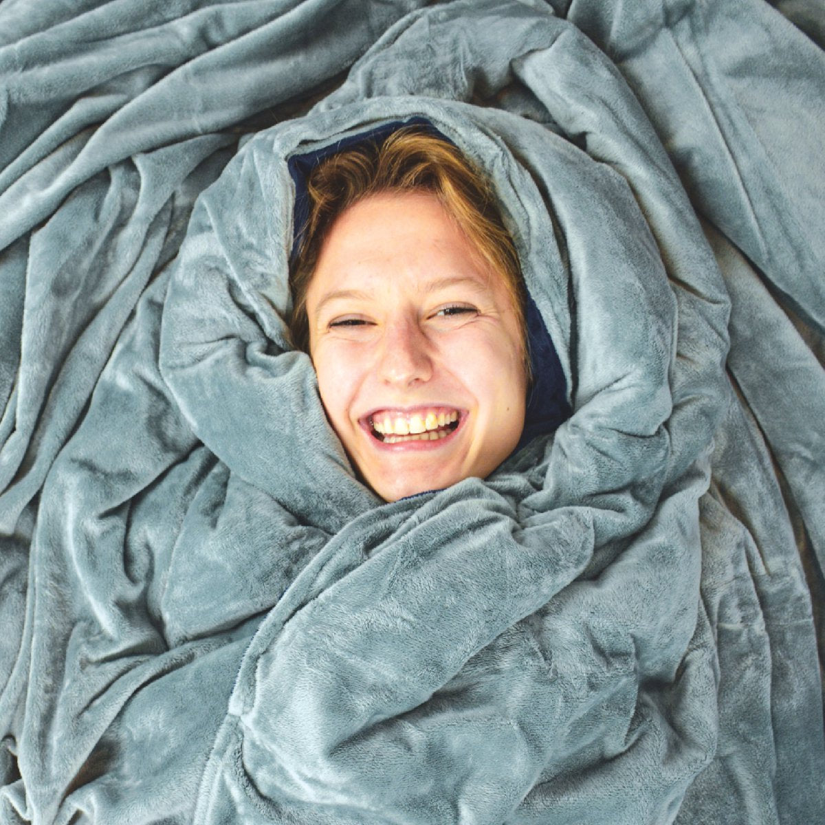 EL-Life Verzwaringsdeken Overtrek | Voor de 7kg en 9kg variant van 150x200cm | Hoes van heerlijk zachte Minky Fleece stof | Grijs