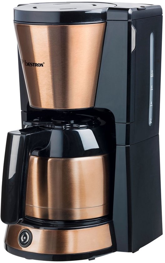 Bestron Koffiezetapparaat filterkoffie 900W - ACM1000CO - 1 L, 8 koppen - Thermoskan - Koper - 5 jaar garantie