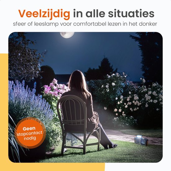 Goliving Noodradio - 17 x 9 x 4 cm - Draagbare Radio - Powerbank Zonneenergie Solar Opwindbaar - Zaklamp Oplaadbaar - Digitale Wekker - Bluetooth - 10000 mAH - 80 dB - Zwart