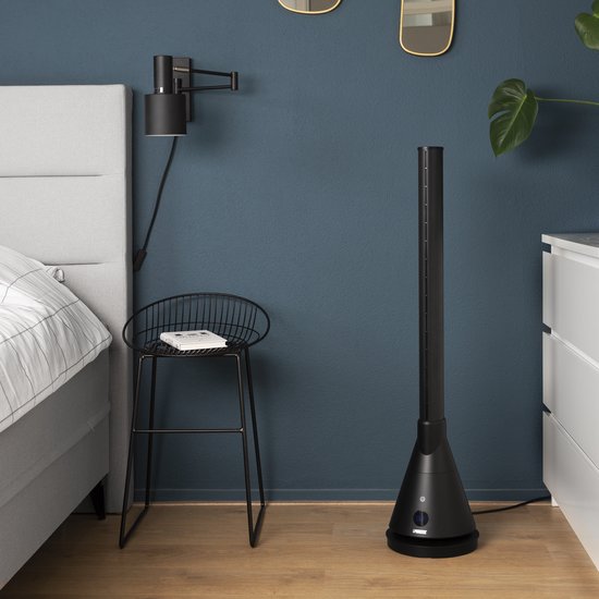 Princess Toren ventilator 348700 - Slimme verwarming & koeling toren – 2-in-1 design - App gestuurd – Timerfunctie - 102cm - Zwart