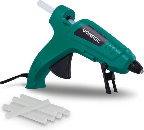 VONROC Lijmpistool – 70W – Ø11,2MM – anti-druip functie – Incl. 56 lijmpatronen