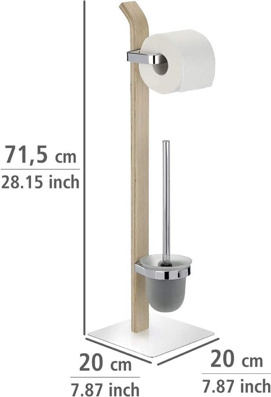 Staande wc-garnituur Samona Nature, wc-borstelhouder